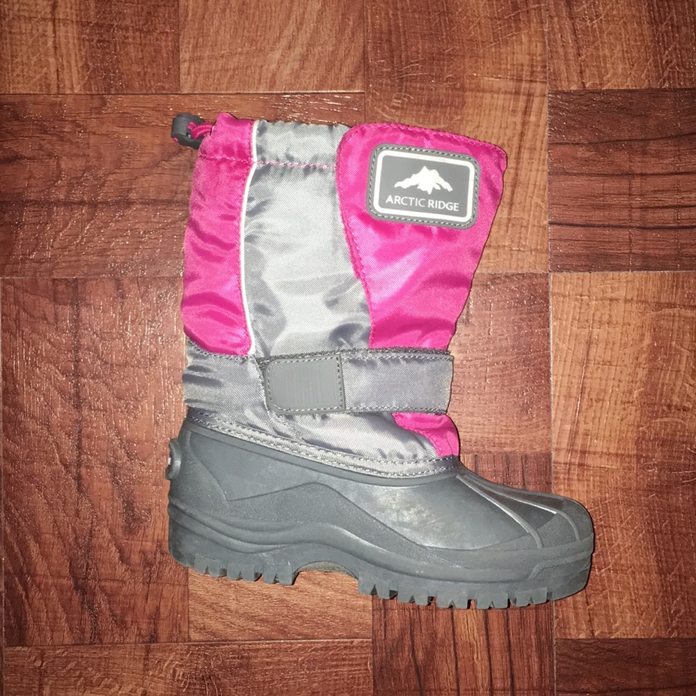 Pink and Grey Snow boots